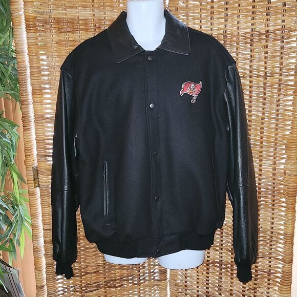 Tampa Bay Buccaneers Wool Leather Varsity Jacket XL - Picture 1 of 7